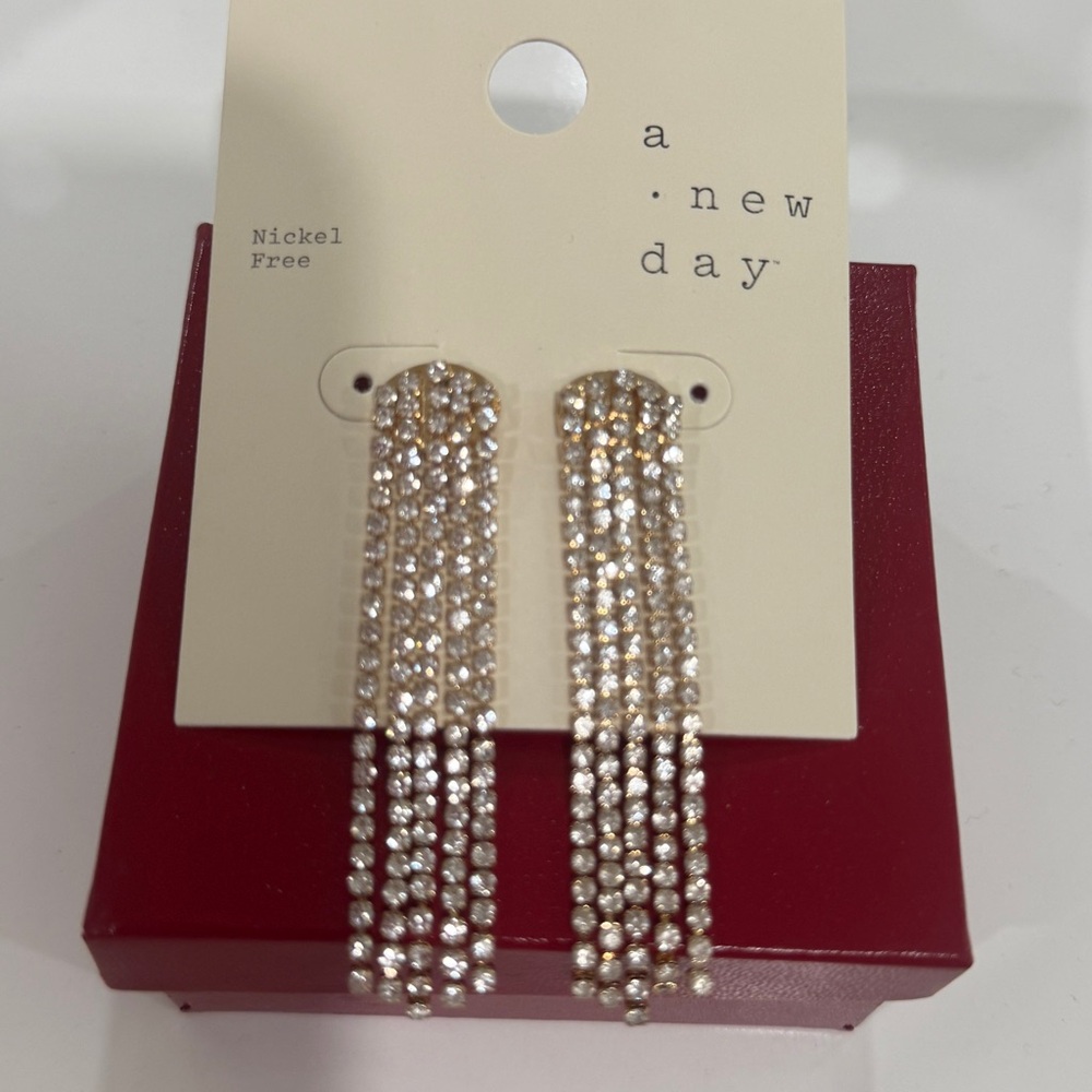 A New Day Silver and Gold Dangle Earrings